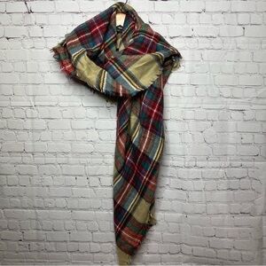 Zara Plaid Multicolored Blanket Scarf